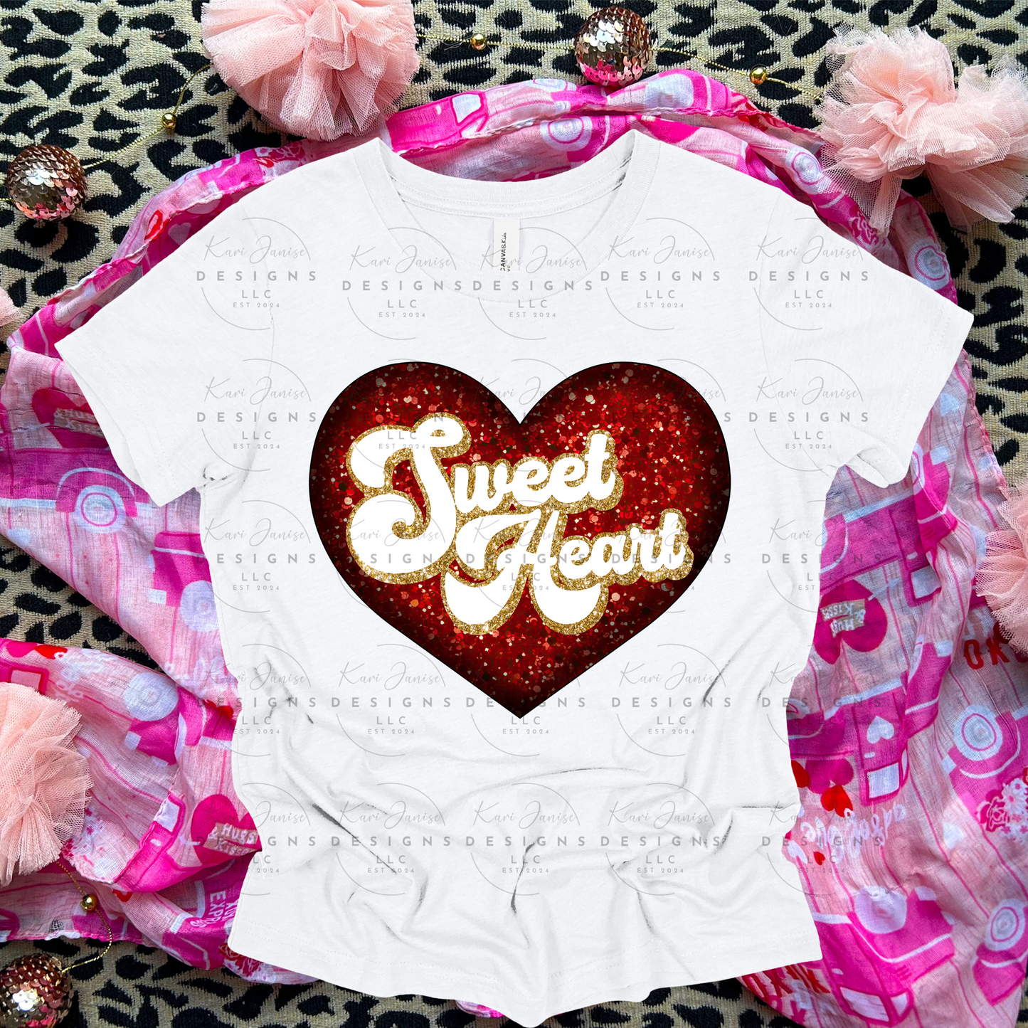 Faux Sequin Sweetheart