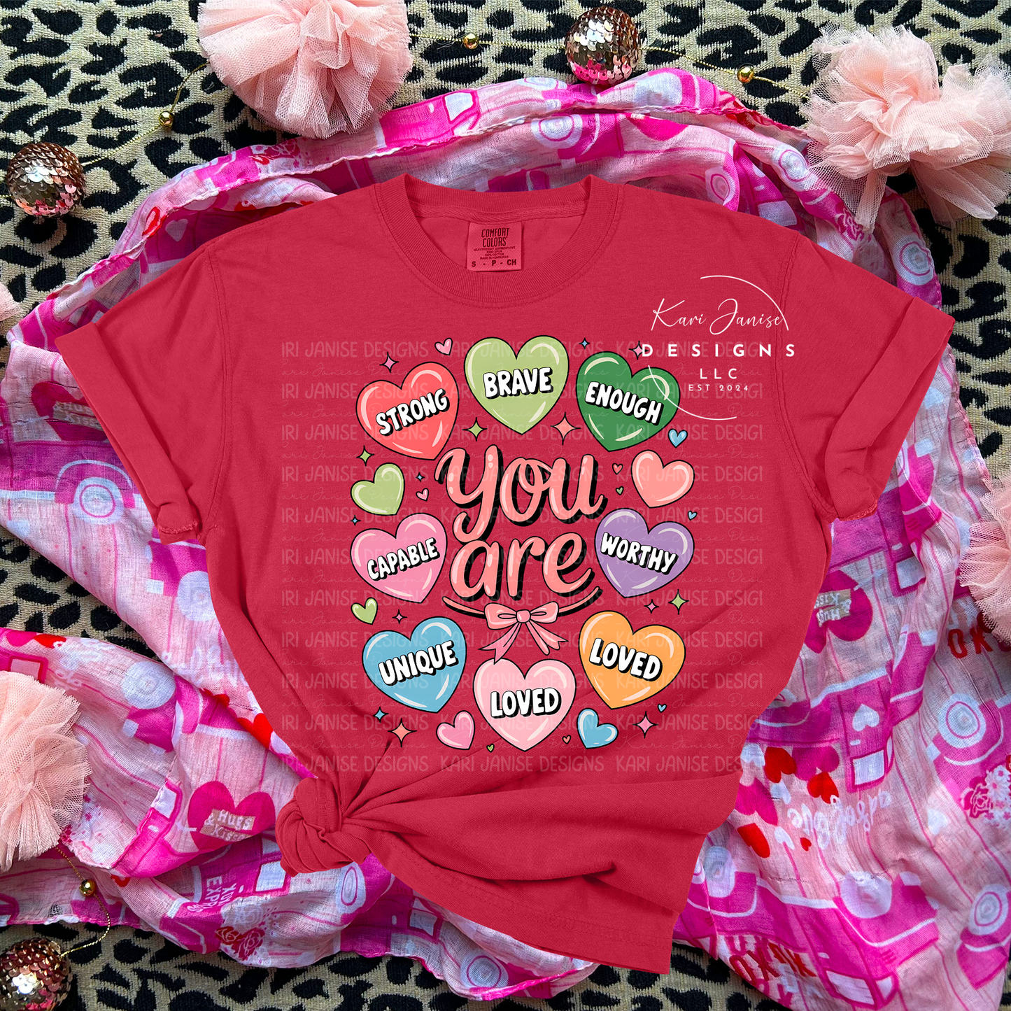 You Are Loved Hearts Collage