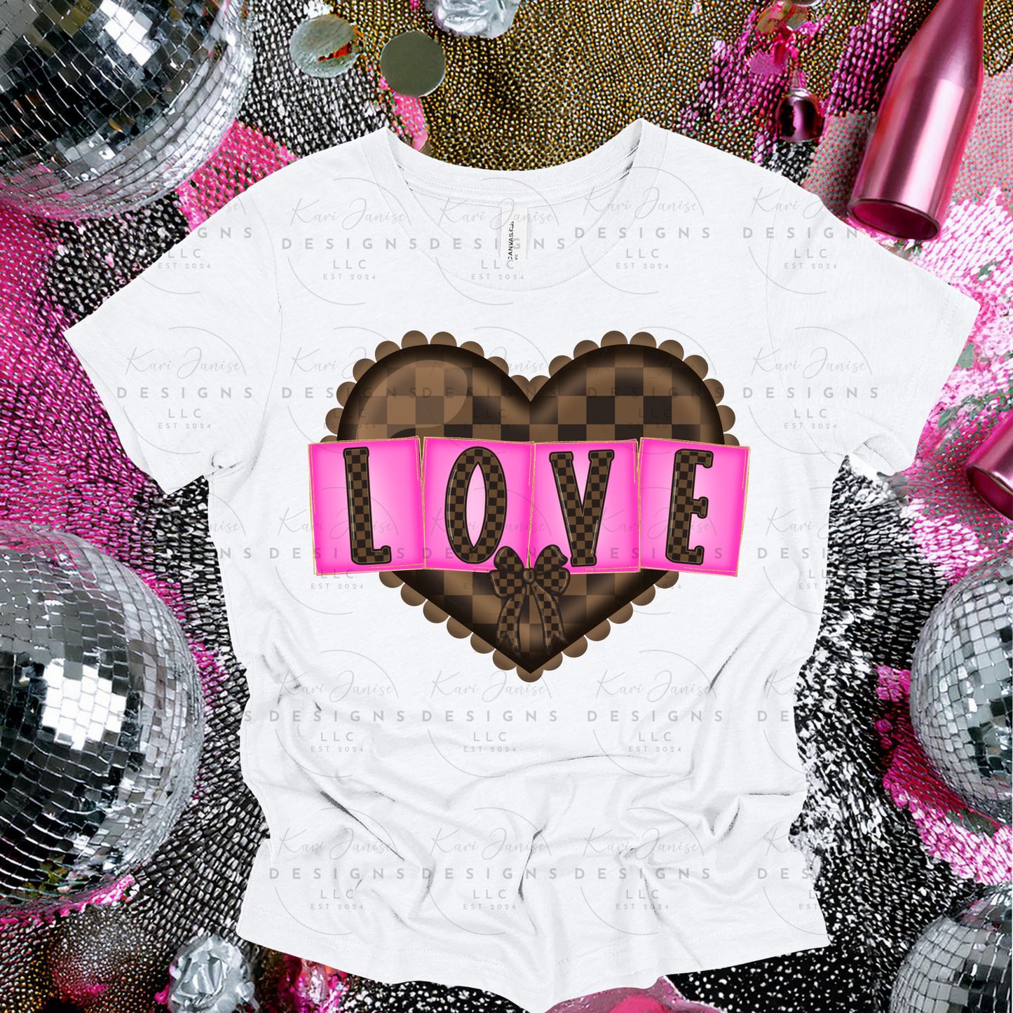 Checkered Heart Love