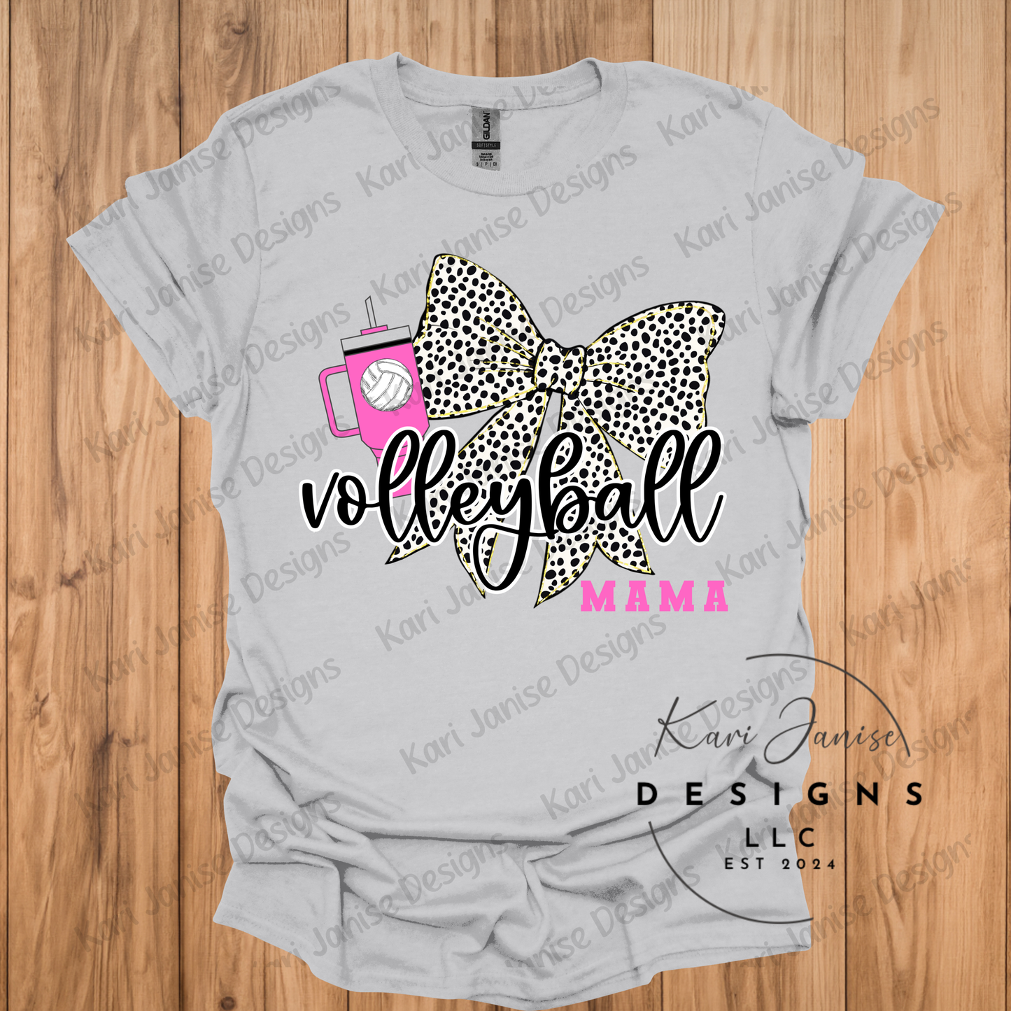 Volleyball Bow Custom (Any name and cup color)
