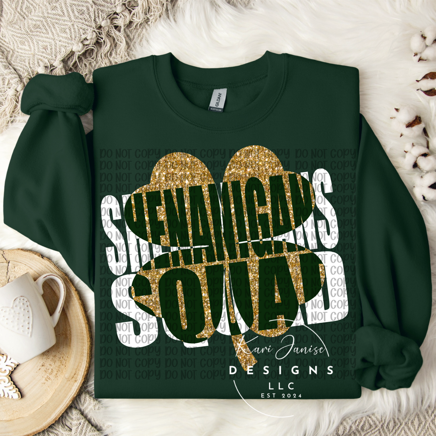 Shenanigans Squad Faux Gold Glitter