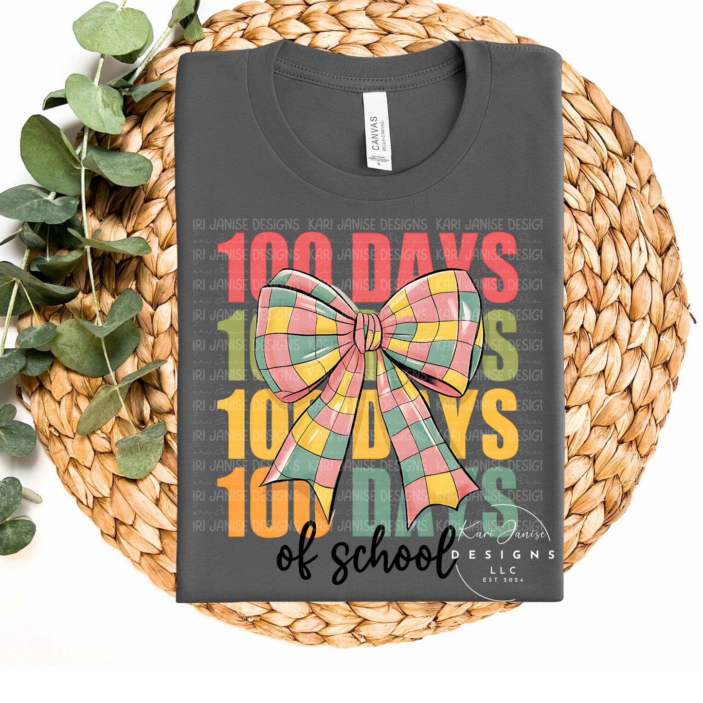 100 Days of School Bow