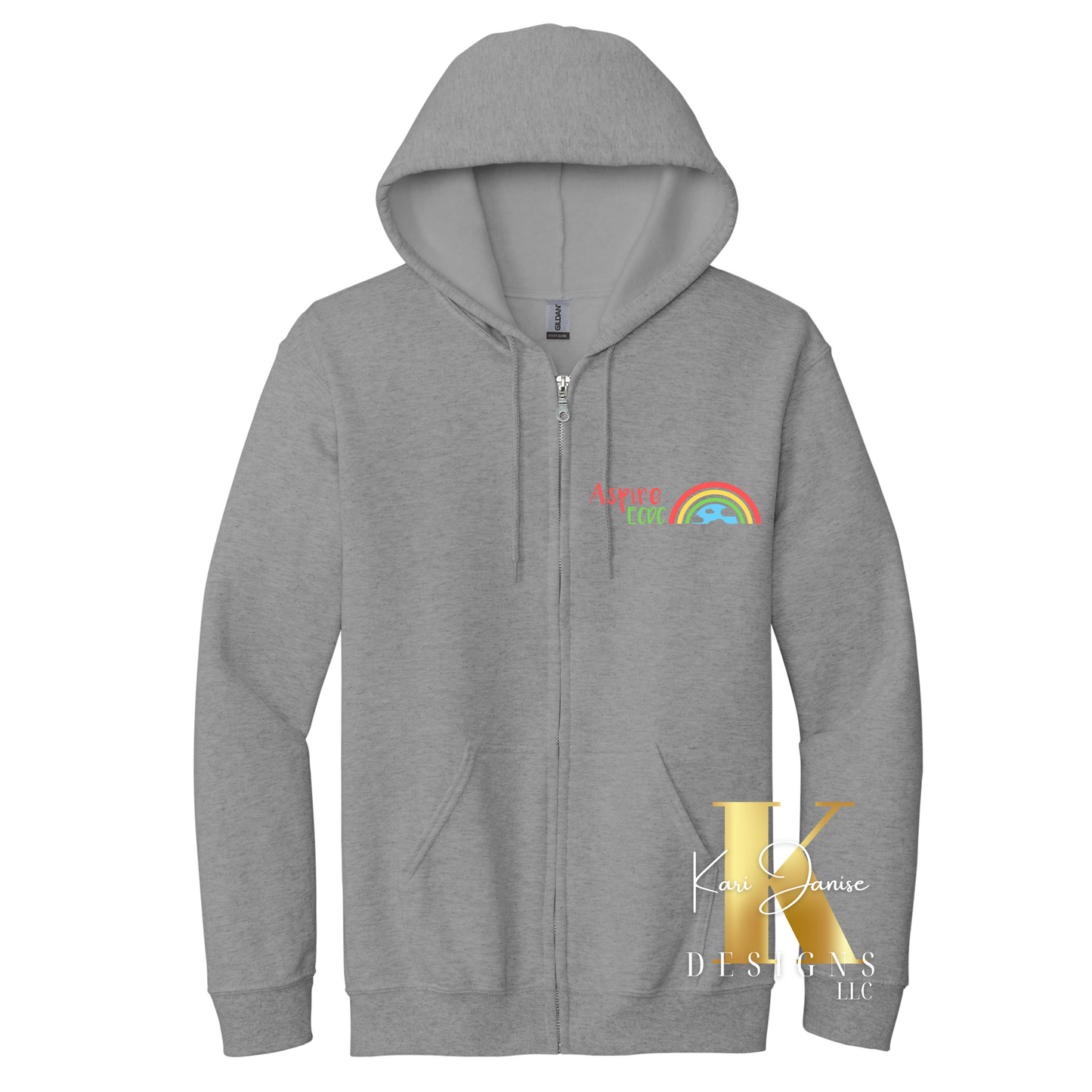 Aspire ECDC Childcare Full Zip-Up Hoodie