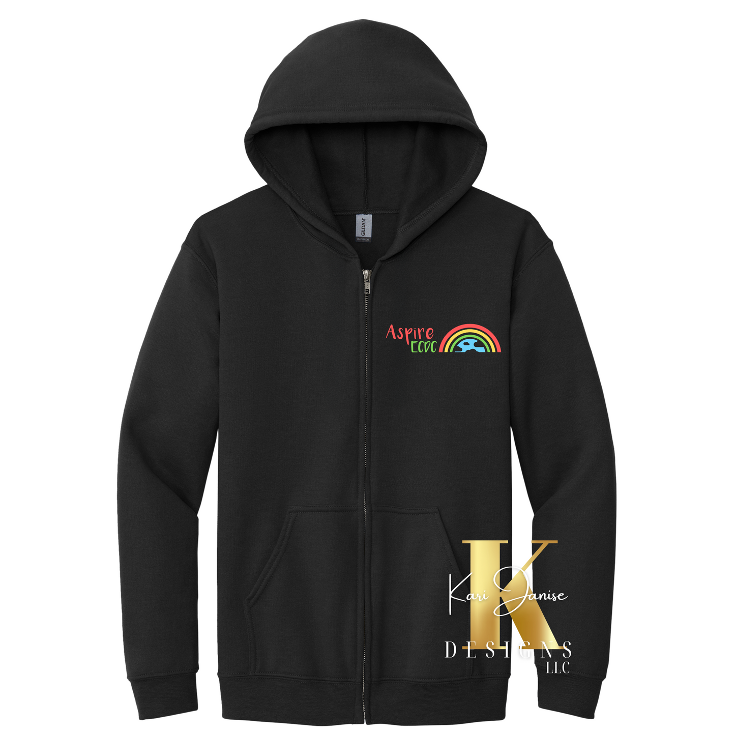 Aspire ECDC Childcare Full Zip-Up Hoodie