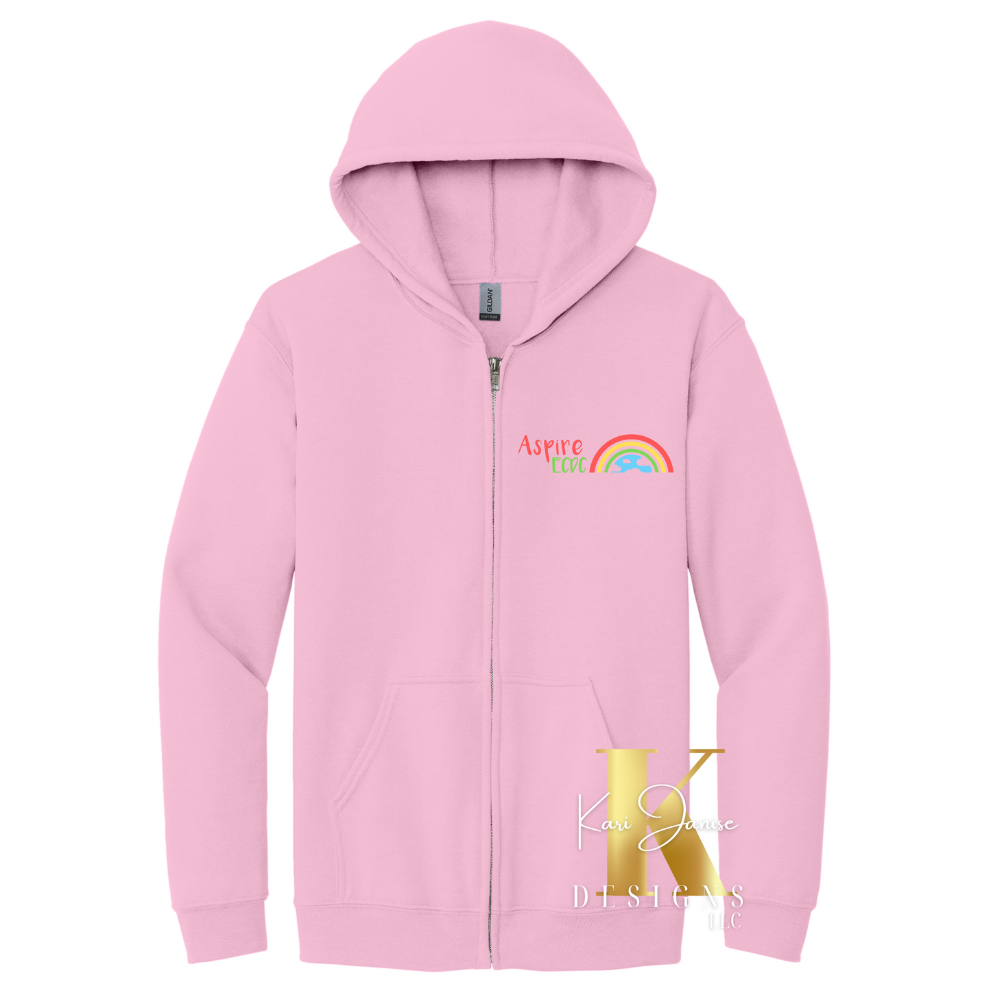 Aspire ECDC Childcare Full Zip-Up Hoodie