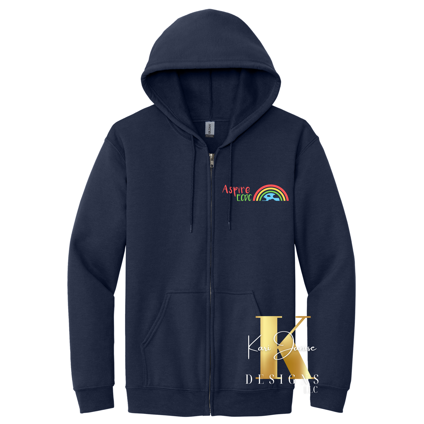Aspire ECDC Childcare Full Zip-Up Hoodie