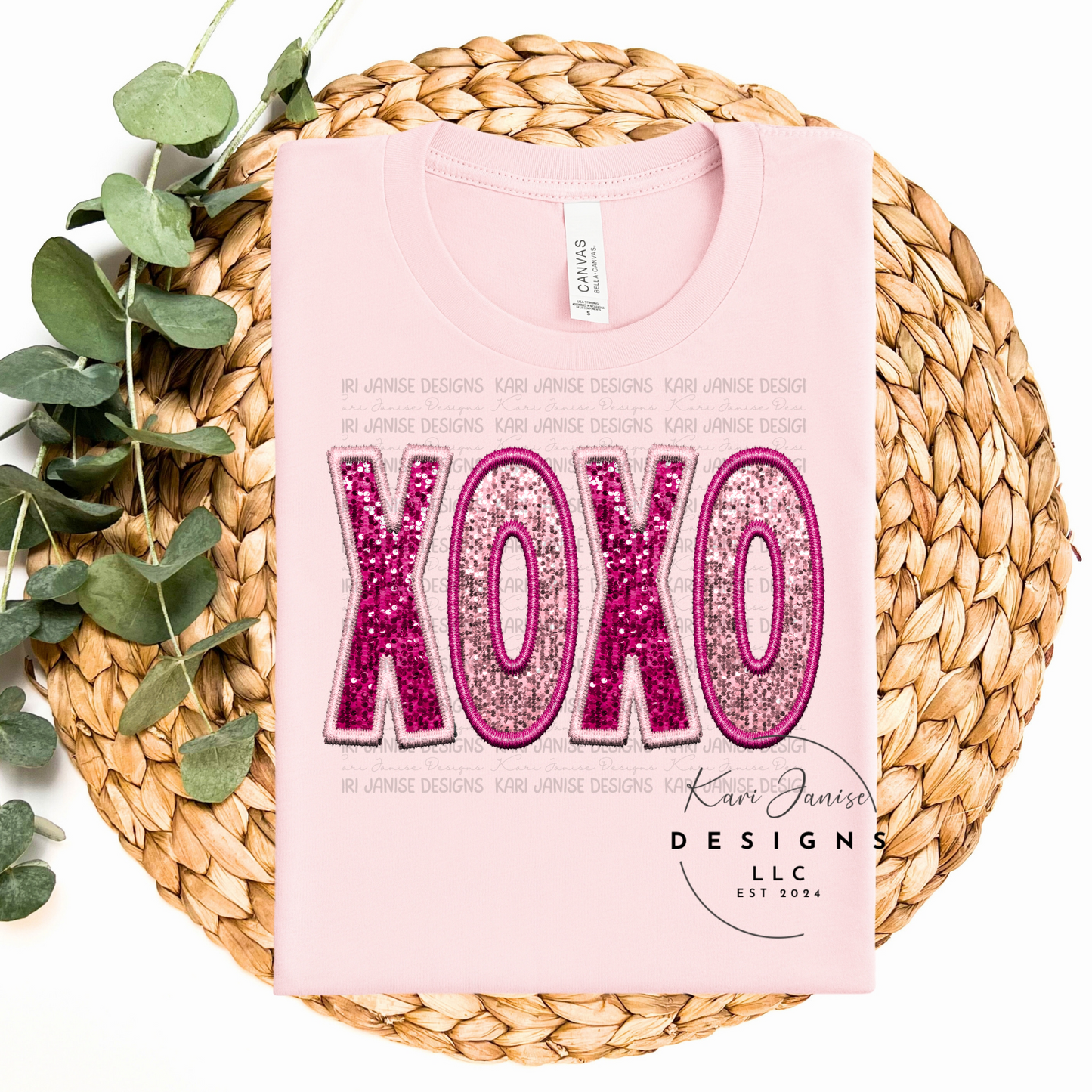 XOXO Faux Sequin