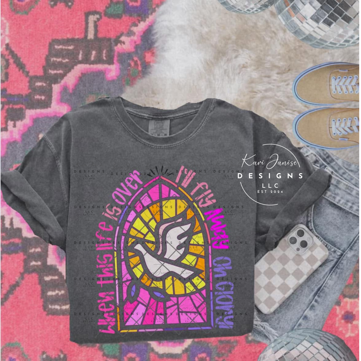 When This Life Is Over Stained Glass