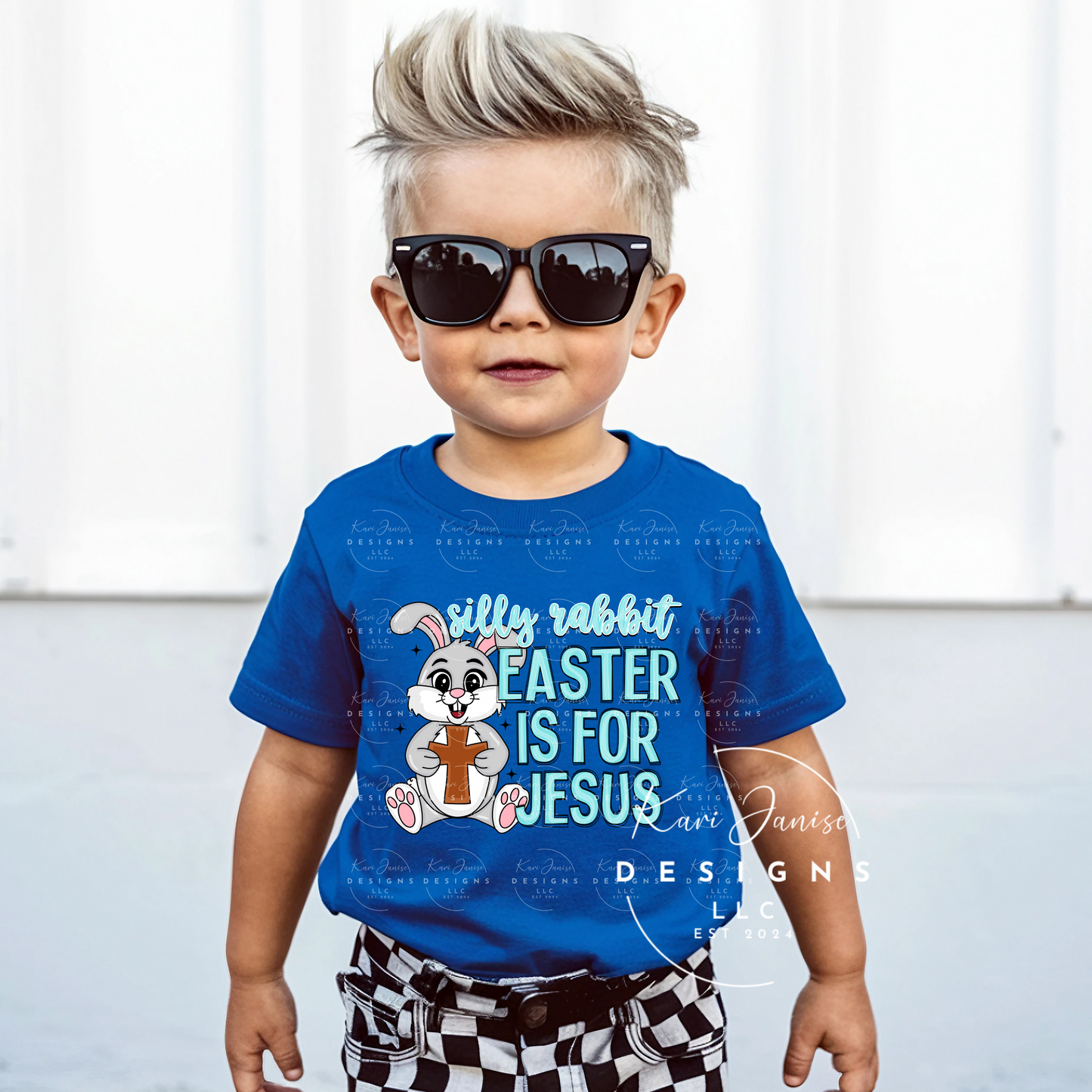 Silly Rabbit Easter Is For Jesus (Blue)