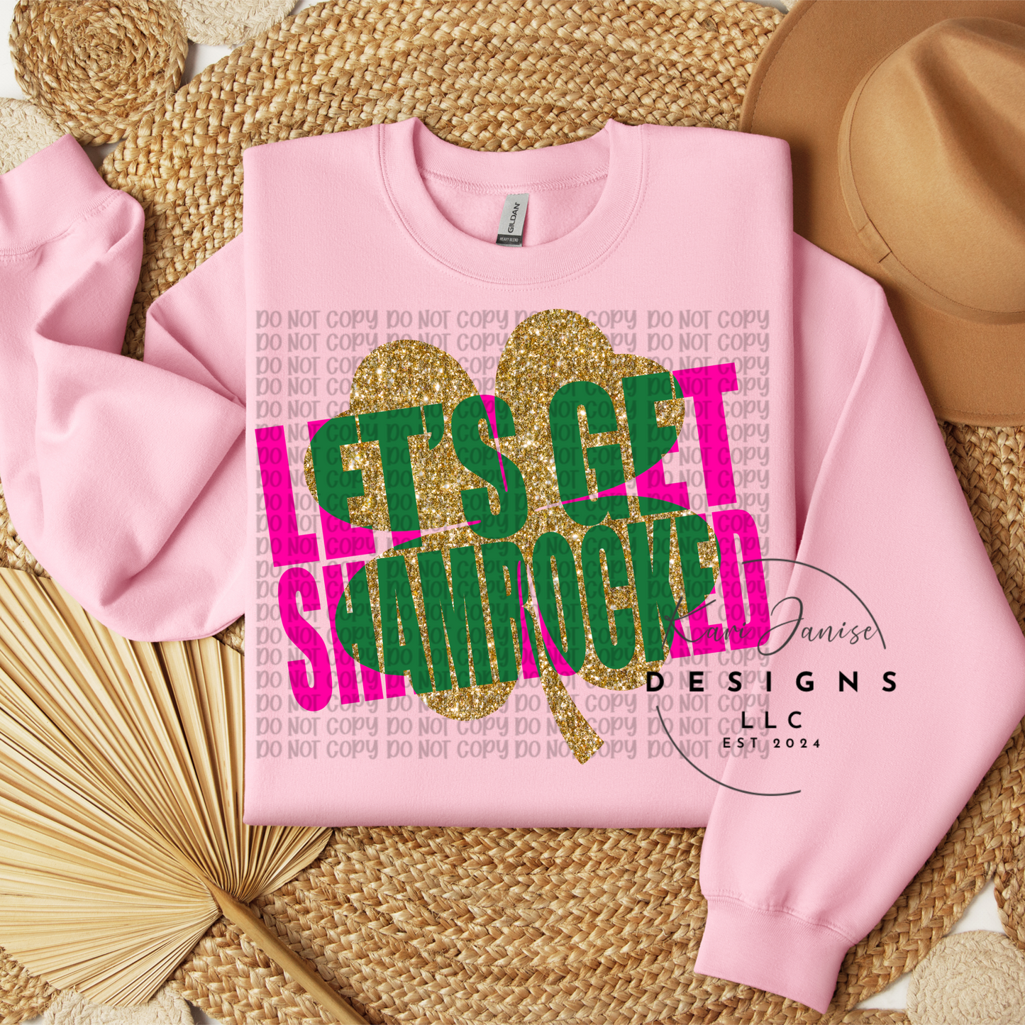 Let’s Get Shamrocked Gold Faux Glitter