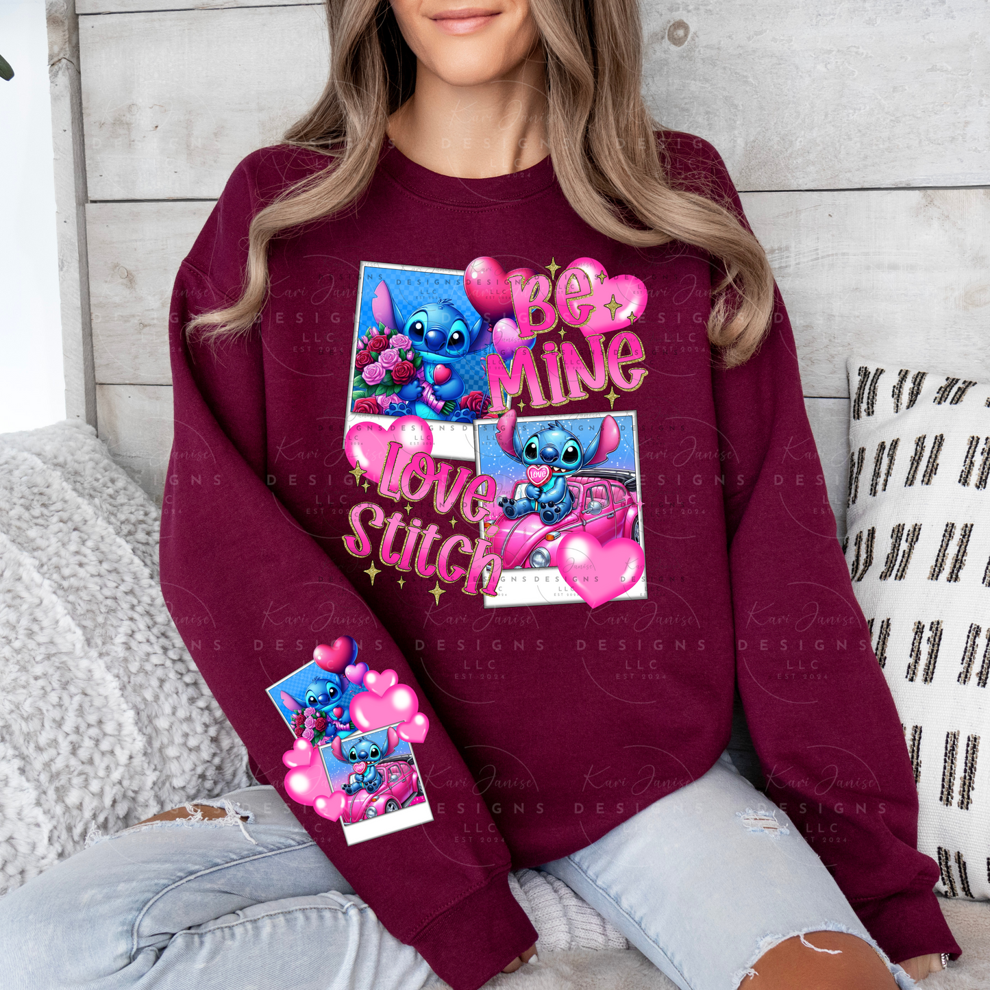Be Mine, Love Stitch with Sleeve Option