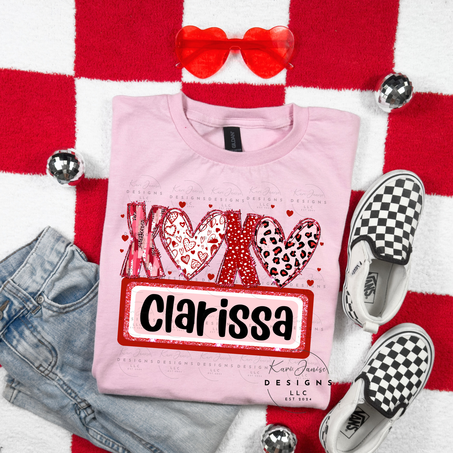 XOXO Custom Valentine Name