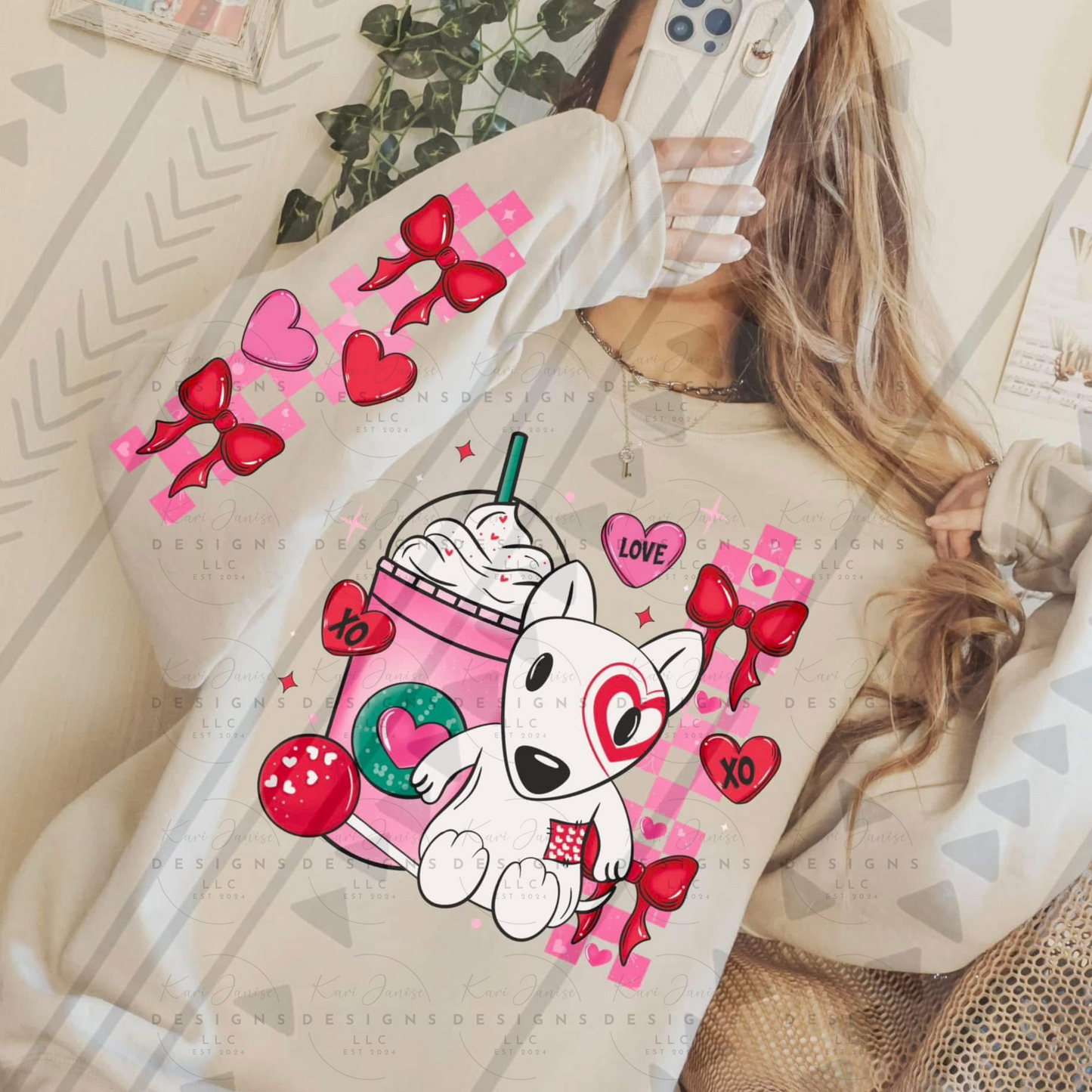 Bullseye Pup & Coffee with Sleeve Option