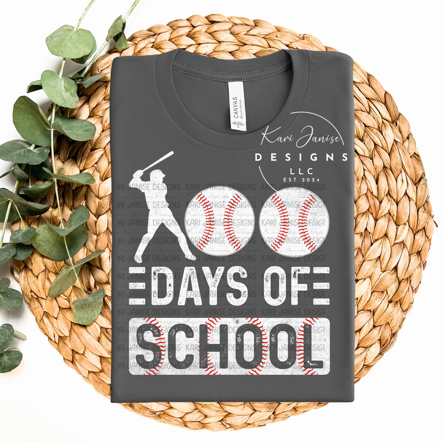 Baseball Player 100 Days of School