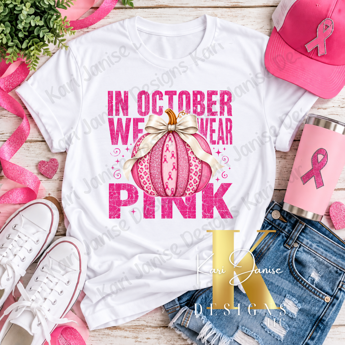 In October We Wear Pink Pumpkin