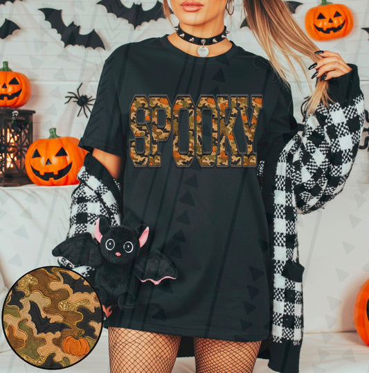 Spooky Camo Faux Embroidery