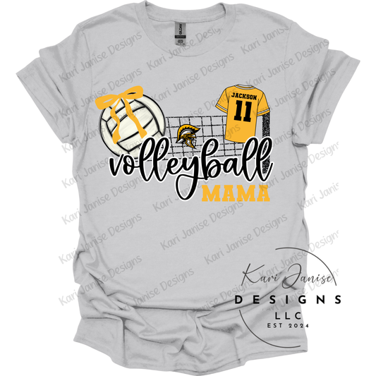 Volleyball Faux Glitter Net (Any school and name)