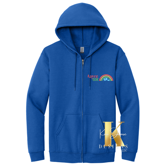 Aspire ECDC Childcare Full Zip-Up Hoodie