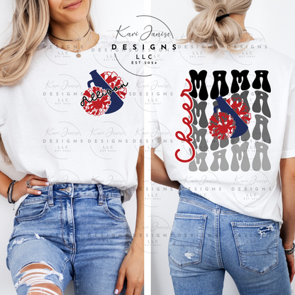 Stacked Cheer Mama - Custom Pocket Name