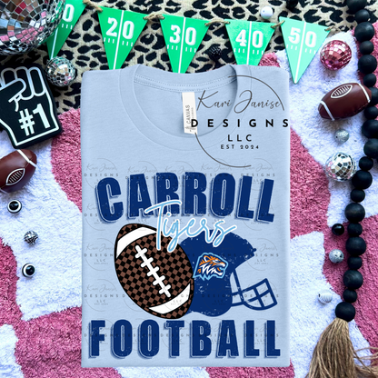 Checkered Football Mascot (Any School)