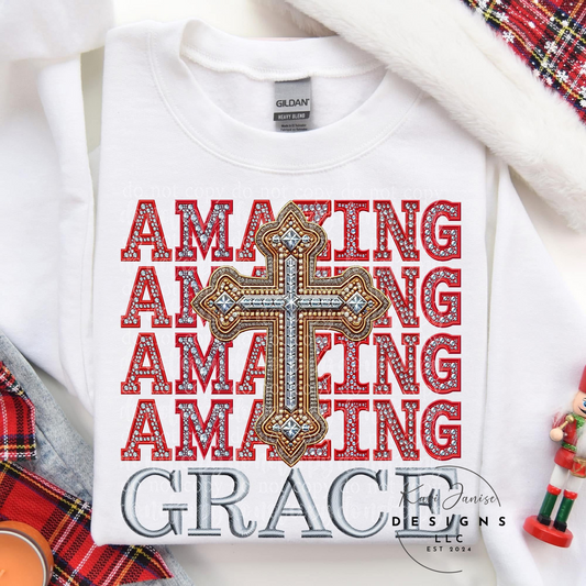 Amazing Grace Faux Embroidery