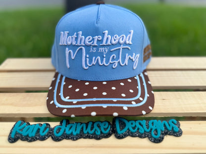 Motherhood Is My Ministry Embroidered Snapback Hat