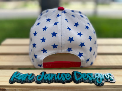 Red, White, and Bougie Embroidered Snapback