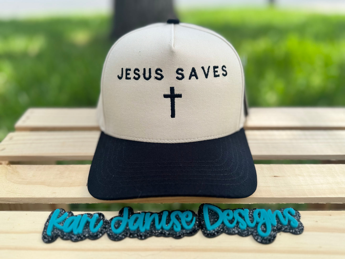 Jesus Saves Embroidered Snapback Hat