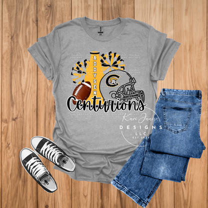 Cheer Pom & Football Custom - Any Name & School