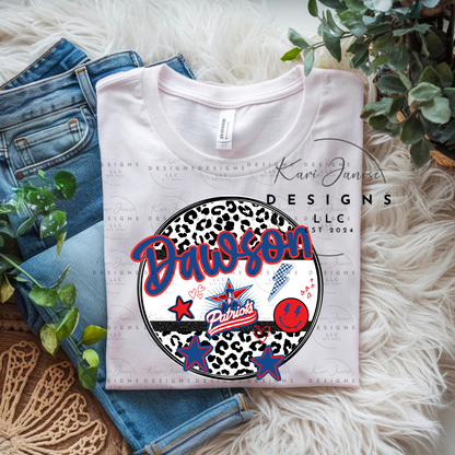 Retro School Spirit Custom Mascot - Any School/Team