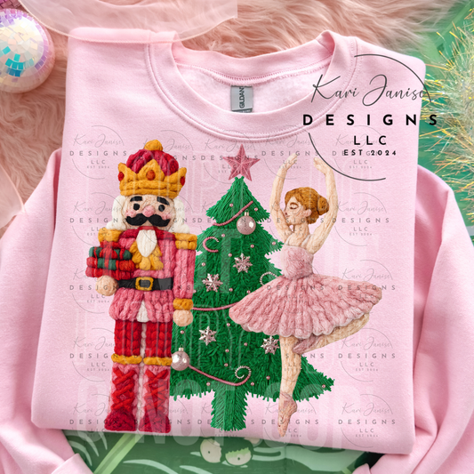 Faux Yarn Nutcracker & Ballerina