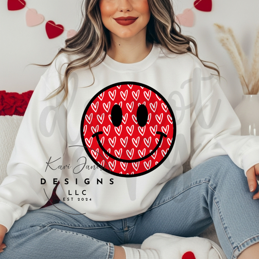 Red Smiley Hearts