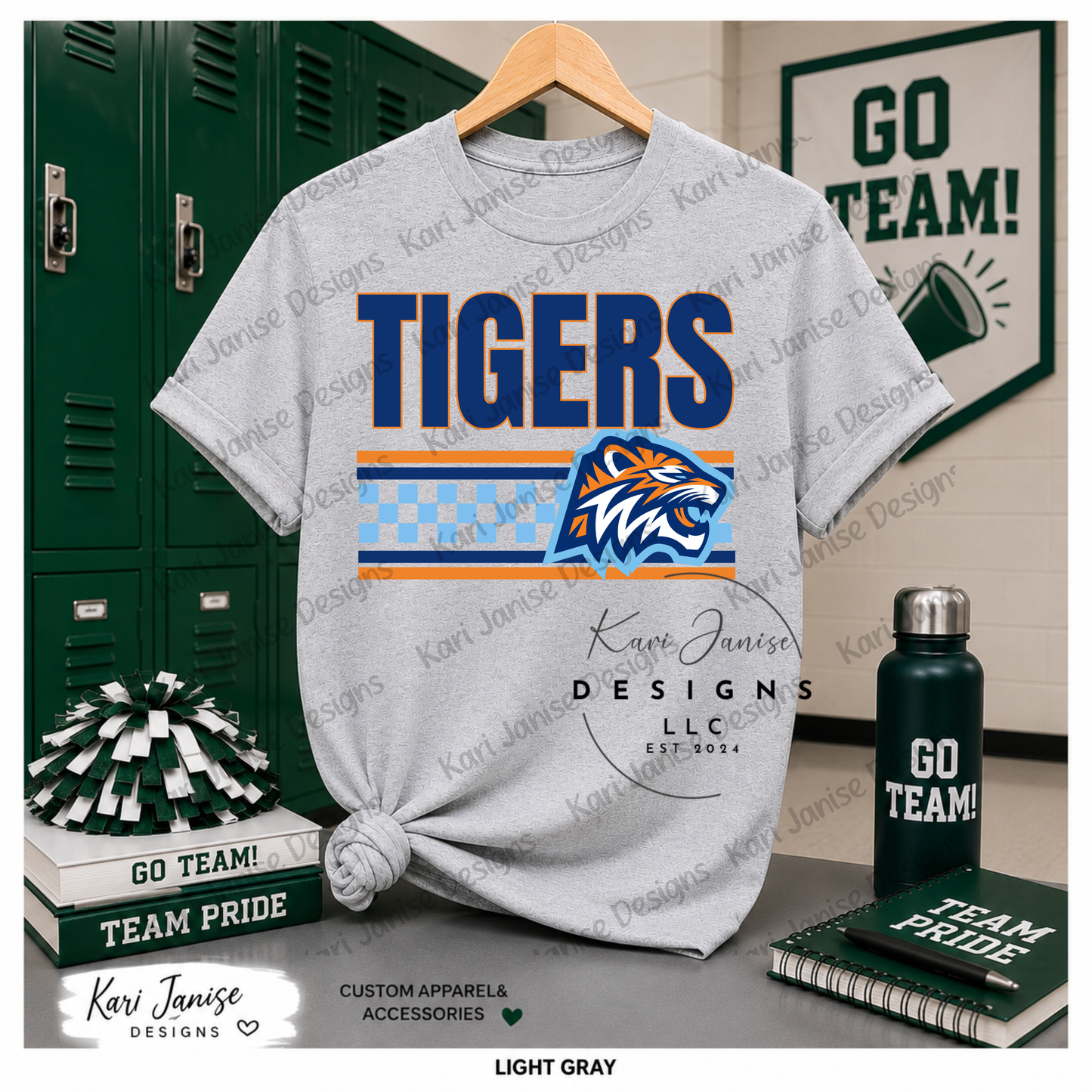 Checkered Custom Mascot - Any School/Team