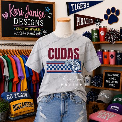 Checkered Custom Mascot - Any School/Team