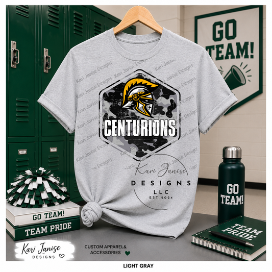Camo Grunge Custom Mascot - Any School/Team
