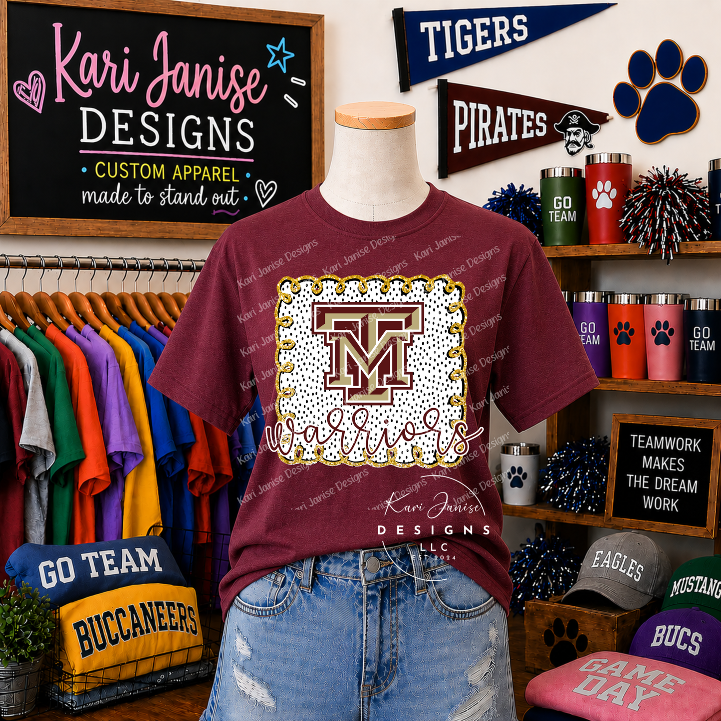 Dalmatian Dots School Spirit - Any School/Mascot