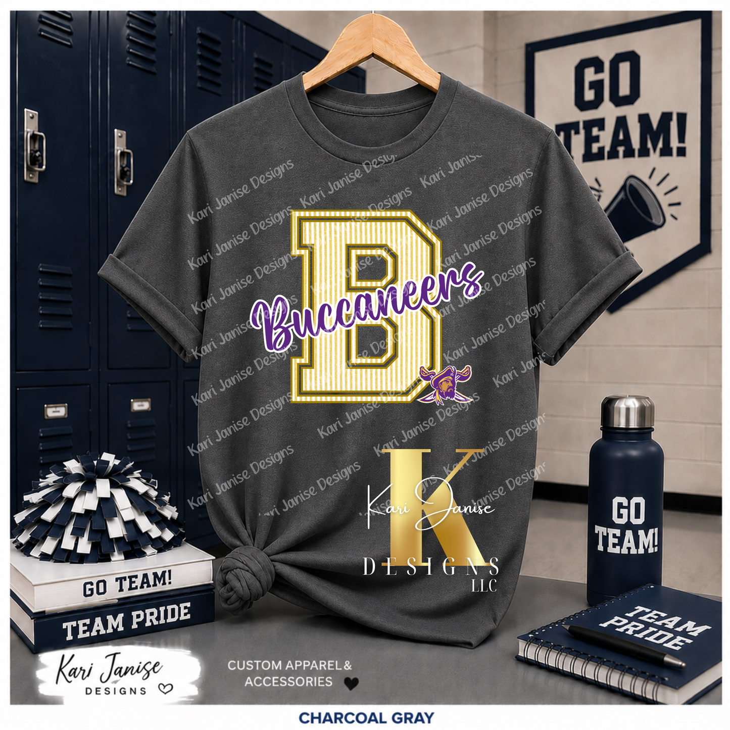 Varsity Pinstripe Custom Mascot - Any School/Team