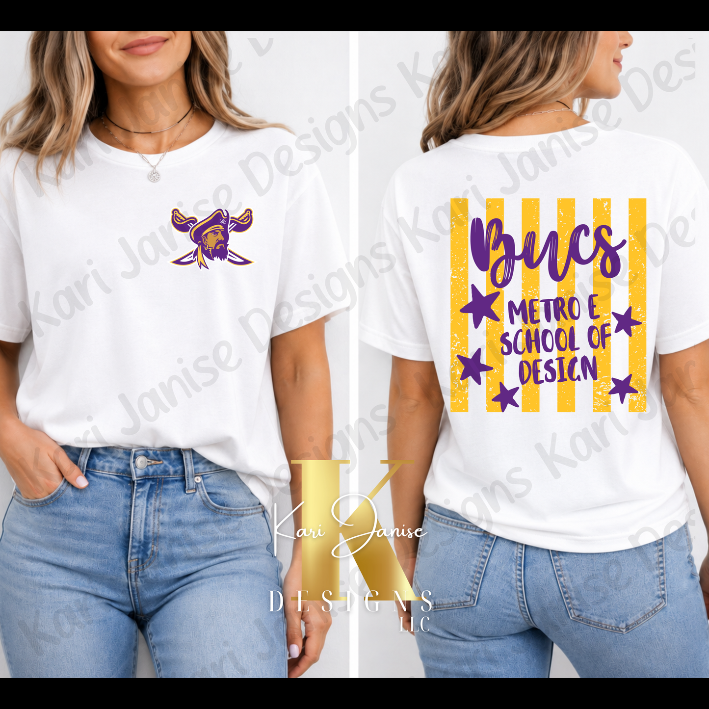 Stars & Stripes Custom Mascot - Any School/Team