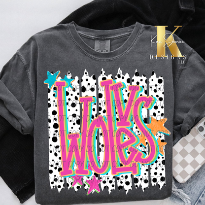 Polka Dot Stripes Custom Mascot - Any School/Team