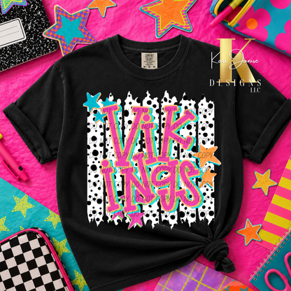Polka Dot Stripes Custom Mascot - Any School/Team