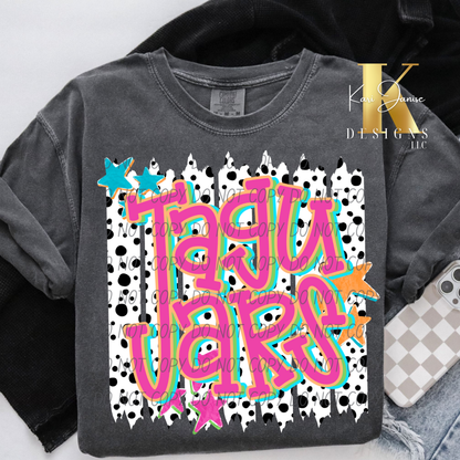 Polka Dot Stripes Custom Mascot - Any School/Team