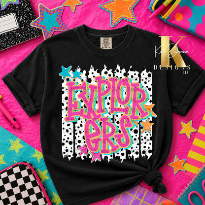 Polka Dot Stripes Custom Mascot - Any School/Team
