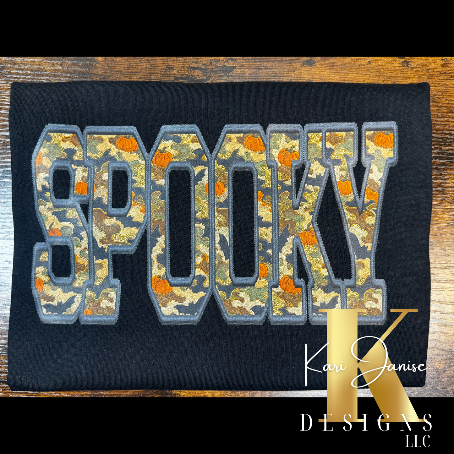 Spooky Camo Faux Embroidery