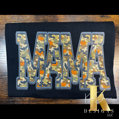 Spooky Mama Camo Faux Embroidery