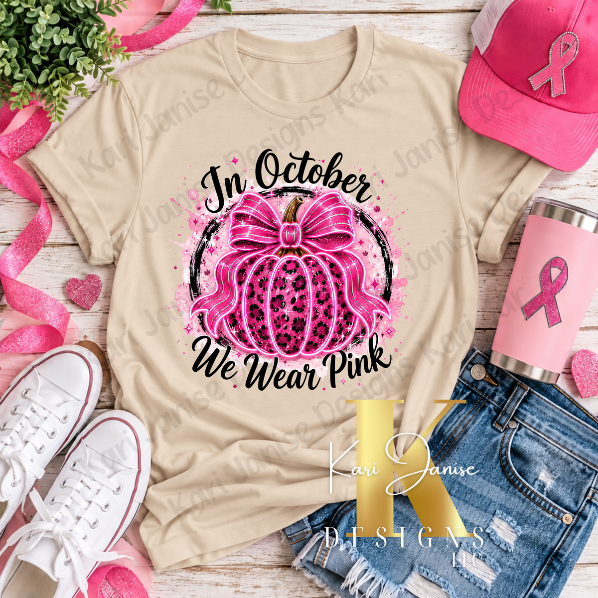 In October We Wear Pink Pumpkin